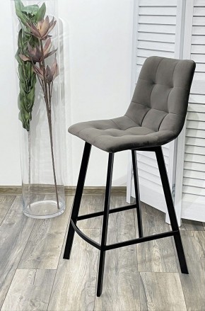 Полубарный стул CHILLI-QB SQUARE графит #14, велюр / черный каркас (H=66cm) М-City в Кунгуре - kungur.mebel-74.com | фото