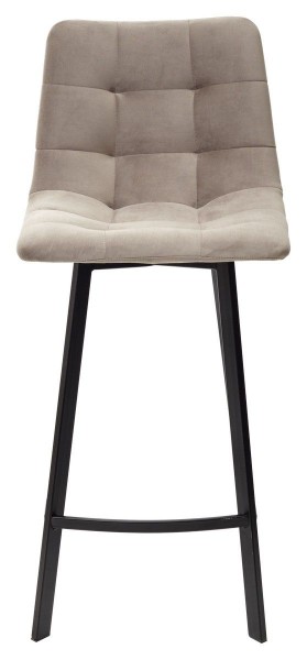 Полубарный стул CHILLI-QB SQUARE латте #25, велюр / черный каркас (H=66cm) М-City в Кунгуре - kungur.mebel-74.com | фото