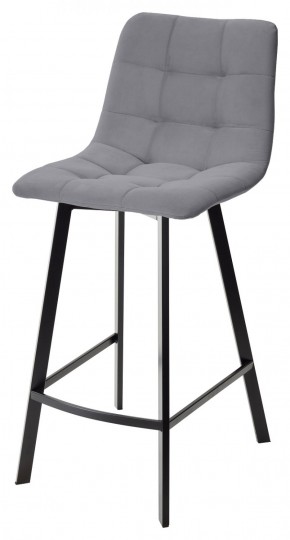Полубарный стул CHILLI-QB SQUARE серый #27, велюр / черный каркас (H=66cm) М-City в Кунгуре - kungur.mebel-74.com | фото