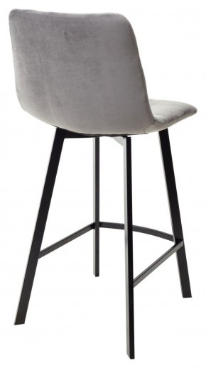 Полубарный стул CHILLI-QB SQUARE светло-серый #26, велюр / черный каркас (H=66cm) М-City в Кунгуре - kungur.mebel-74.com | фото