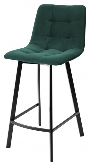 Полубарный стул CHILLI-QB SQUARE зеленый #19, велюр / черный каркас (H=66cm) М-City в Кунгуре - kungur.mebel-74.com | фото