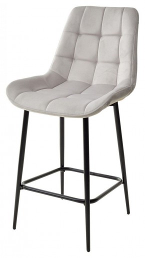 Полубарный стул ХОФМАН, цвет H-09 Светло-серый, велюр / черный каркас H=63cm М-City в Кунгуре - kungur.mebel-74.com | фото
