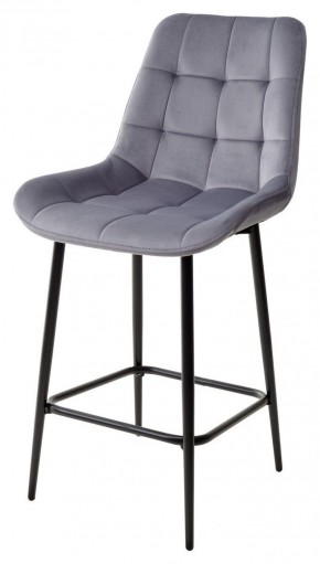 Полубарный стул ХОФМАН, цвет H-14 Серый, велюр / черный каркас H=63cm М-City в Кунгуре - kungur.mebel-74.com | фото