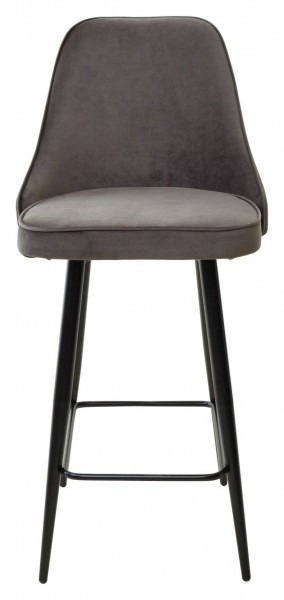 Полубарный стул NEPAL-PB ГРАФИТ #14, велюр/ черный каркас (H=68cm) М-City в Кунгуре - kungur.mebel-74.com | фото