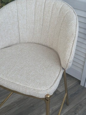 Полубарный стул WENDY TRF-11 светло-бежевый, ткань / золотой каркас (H=65) М-City в Кунгуре - kungur.mebel-74.com | фото