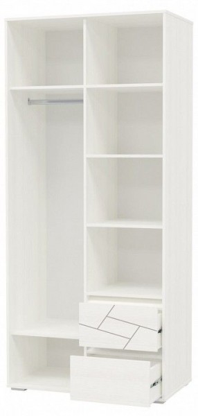 Шкаф 2-х дверный с ящиками АДЕЛИНА (4-4831рам.б) в Кунгуре - kungur.mebel-74.com | фото