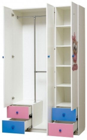 Шкаф 3-х дверный с ящиками и фотопечатью Совята 3.1 (1200) в Кунгуре - kungur.mebel-74.com | фото
