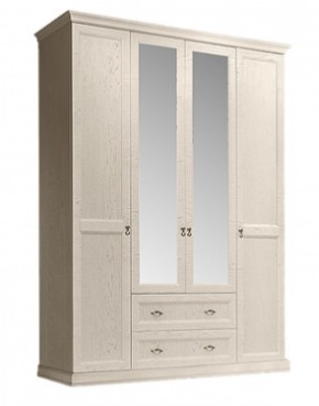 Шкаф 4-х дверный (с зеркалами) для платья и белья с выдвижными ящиками Венеция дуб седан (ВНШ1/41) в Кунгуре - kungur.mebel-74.com | фото