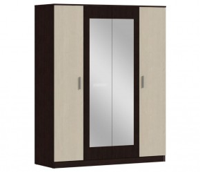 Шкаф 4х дверный с зеркалами Уют СБ-2750/1.Н (Венге/Паллада) в Кунгуре - kungur.mebel-74.com | фото