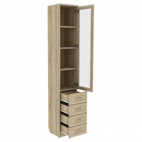 Шкаф для книг с ящиками узкий арт. 205 в Кунгуре - kungur.mebel-74.com | фото