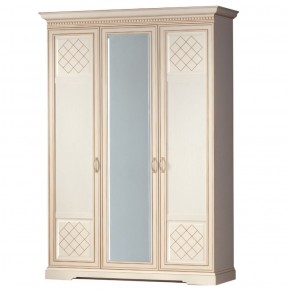 Шкаф для одежды 3-дверный №800 Парма кремовый белый в Кунгуре - kungur.mebel-74.com | фото