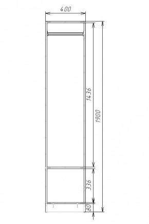 Шкаф для Одежды ЭШ1-РП-19-4 (ручка профильная) серия "Экон" в Кунгуре - kungur.mebel-74.com | фото