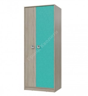 Шкаф для одежды Сити (Арт. 6-9411) Дуб Сонома/Аква в Кунгуре - kungur.mebel-74.com | фото