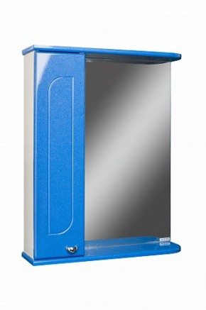 Шкаф-зеркало Радуга Синий металлик 55 левый АЙСБЕРГ (DA1129HZR) в Кунгуре - kungur.mebel-74.com | фото