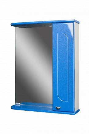 Шкаф-зеркало Радуга Синий металлик 55 правый АЙСБЕРГ (DA1129HZR) в Кунгуре - kungur.mebel-74.com | фото