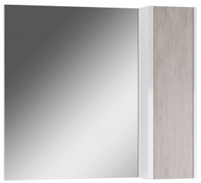 Шкаф-зеркало Uno 80 Дуб серый левый/правый Домино (DU1504HZ) в Кунгуре - kungur.mebel-74.com | фото