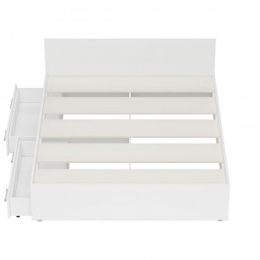 Стандарт Кровать с ящиками 1600, цвет белый, ШхГхВ 163,5х203,5х70 см., сп.м. 1600х2000 мм., без матраса, основание есть в Кунгуре - kungur.mebel-74.com | фото