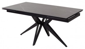 Стол FORIO 160 MATT BLACK MARBLE SOLID CERAMIC / BLACK, ®DISAUR в Кунгуре - kungur.mebel-74.com | фото