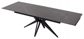 Стол FORIO 160 MATT BLACK MARBLE SOLID CERAMIC / BLACK, ®DISAUR в Кунгуре - kungur.mebel-74.com | фото