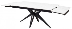 Стол FORIO 160 MATT WHITE MARBLE SOLID CERAMIC / BLACK, ®DISAUR в Кунгуре - kungur.mebel-74.com | фото