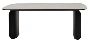 Стол NORD 200 TL-102 Бежевый мрамор, испанская керамика / черный каркас, ®DISAUR в Кунгуре - kungur.mebel-74.com | фото