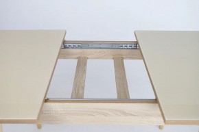 Стол раскладной со стеклом (опоры массив цилиндрический) "Хоста" в Кунгуре - kungur.mebel-74.com | фото