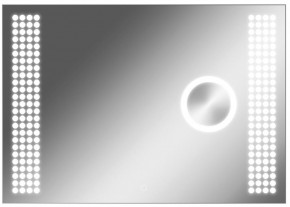 Зеркало Cosmo 100 alum (линза) с подсветкой Sansa (SCL1026Z) в Кунгуре - kungur.mebel-74.com | фото